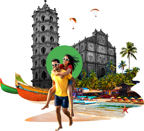 Maharashtra and Goa travel collage variation